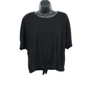 Old Navy Active Cropped Tie Front Top Medium